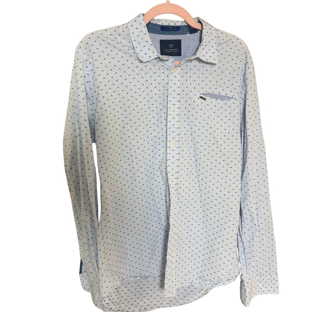 💙 Scotch & Soda “Mr.” Amsterdam Couture Shirt – Smart, Sexy, and Effortless 💙
